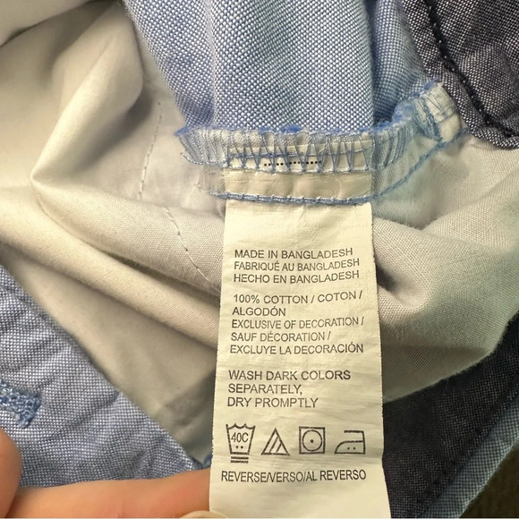 Izod Blue Cotton Shorts - Picture 6 of 6